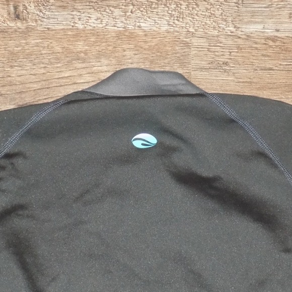 BARE Exowear Jacket Womens Size 6 Black Teal Full Zip Thermal Water Sport Top - Picture 7 of 7